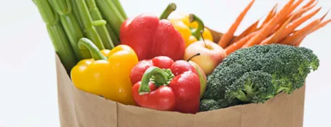 Scatola con verdure