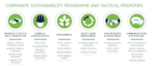 Corporate sustainability programme graphic